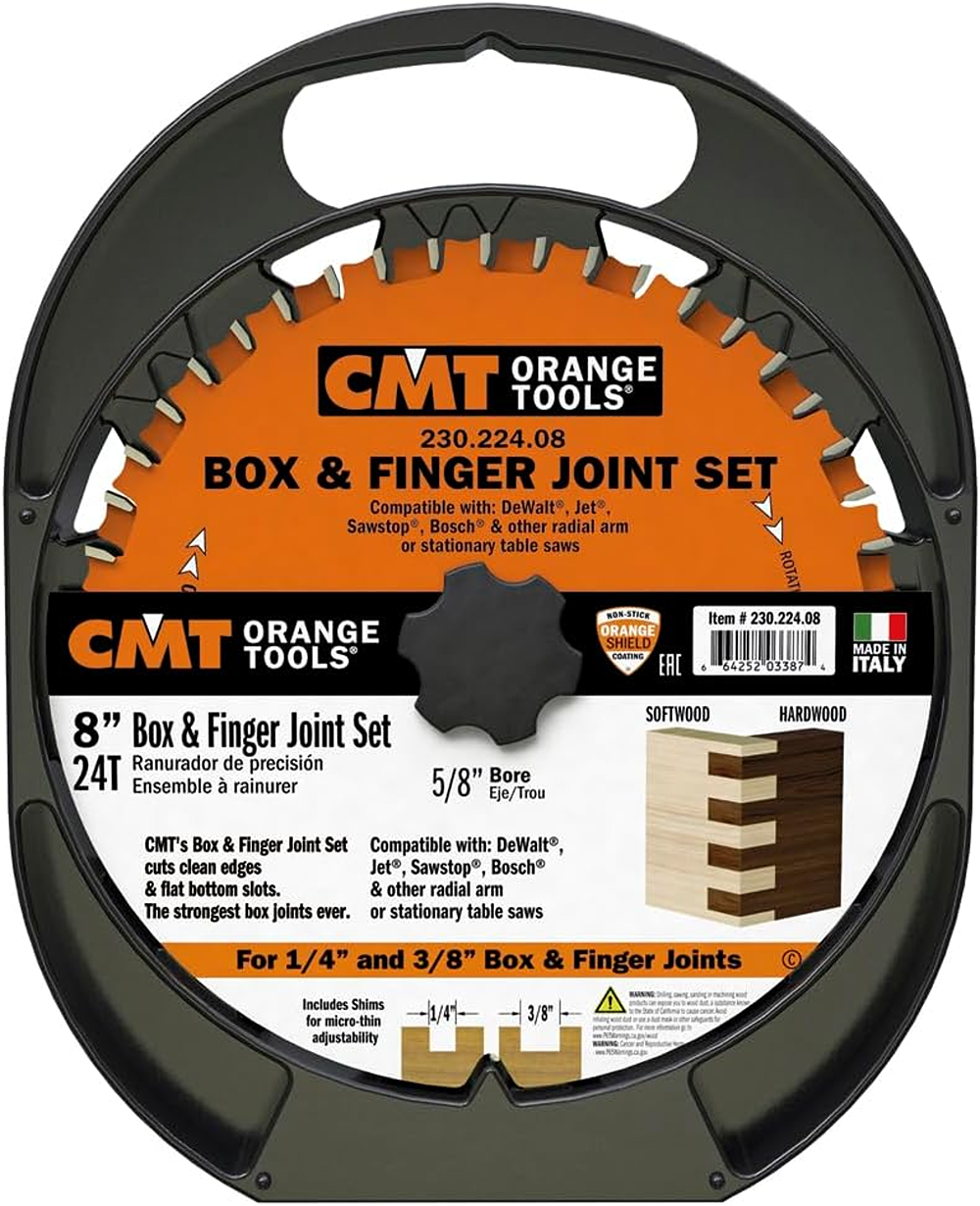 CMT Orange Tools 8" 24T Box & Finger Joint Blade Set