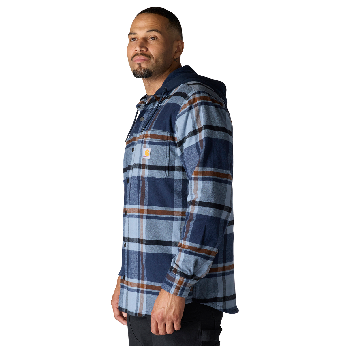 Carhartt Hamilton Relaxed Plaid Shirt Jac - Navy, Small