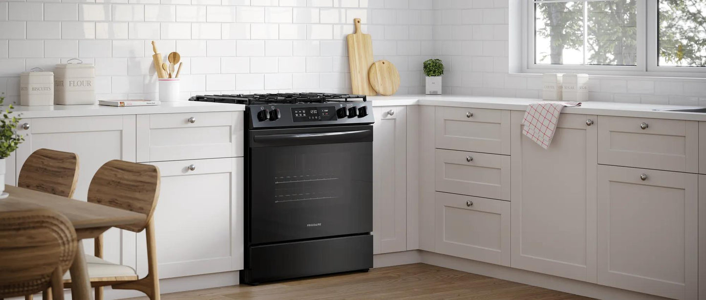 30" Front Control Gas Range with Steam Clean