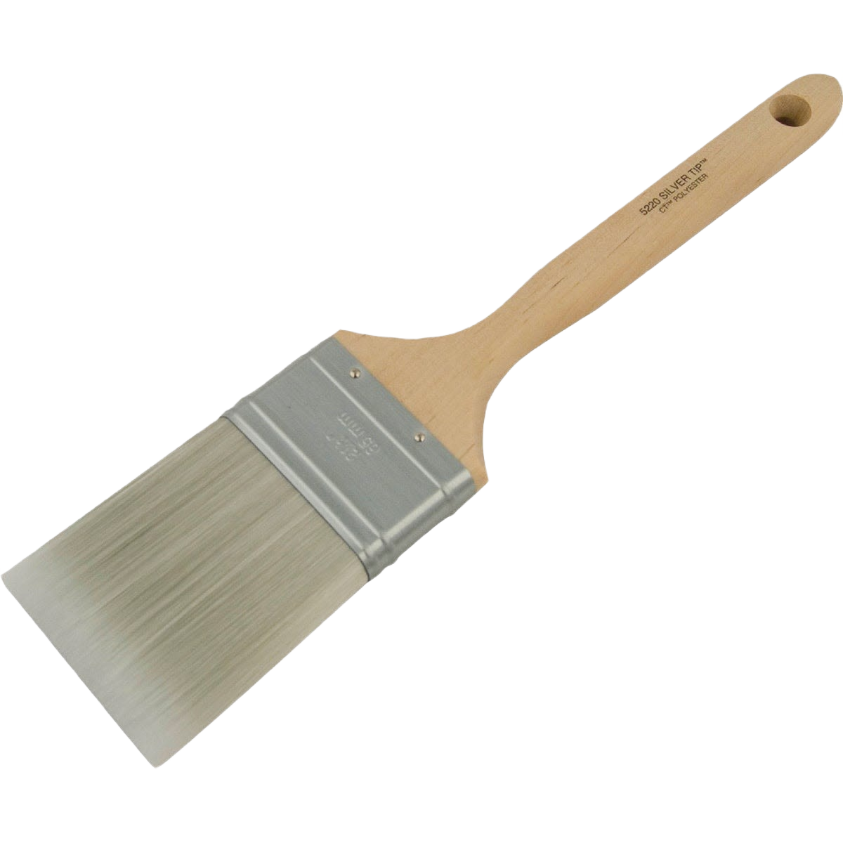 2 1/2 inch flat sash paint brush with wooden handle and soft white and silver polyester bristles for smooth finishing under $50 collections