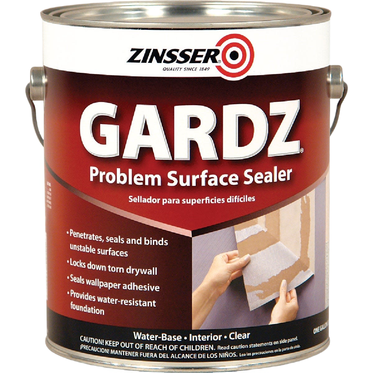 One gallon container of water-based clear sealer for damaged drywall in interior primer and paint supplies collections