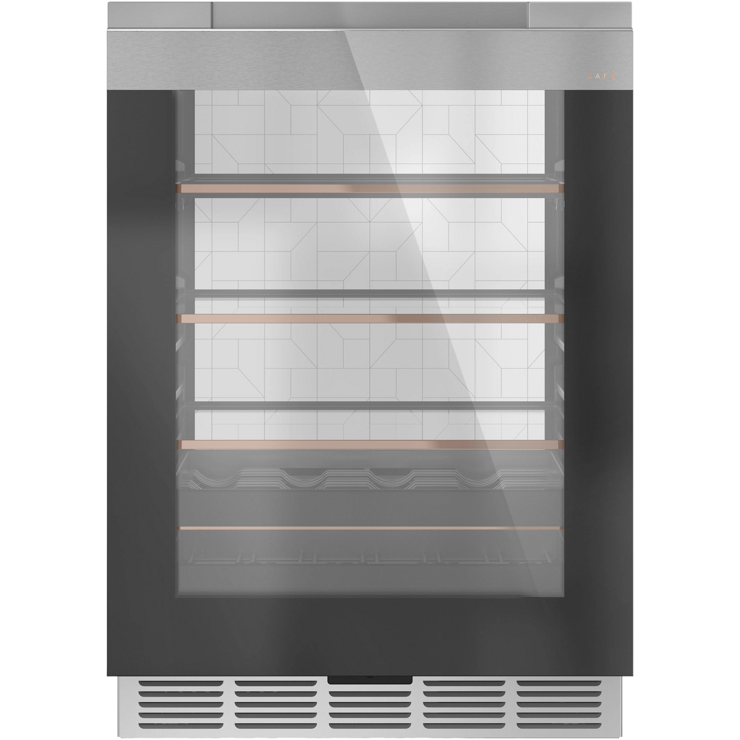 CAFÉ™ ENERGY STAR® 126-Can or 14-Bottle Beverage Center in Platinum Glass