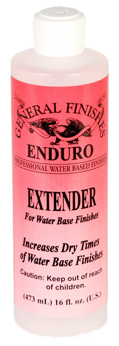 Bottle of General Finishes water-based extender for wood finishing, part of stains and sealers collection under $50
