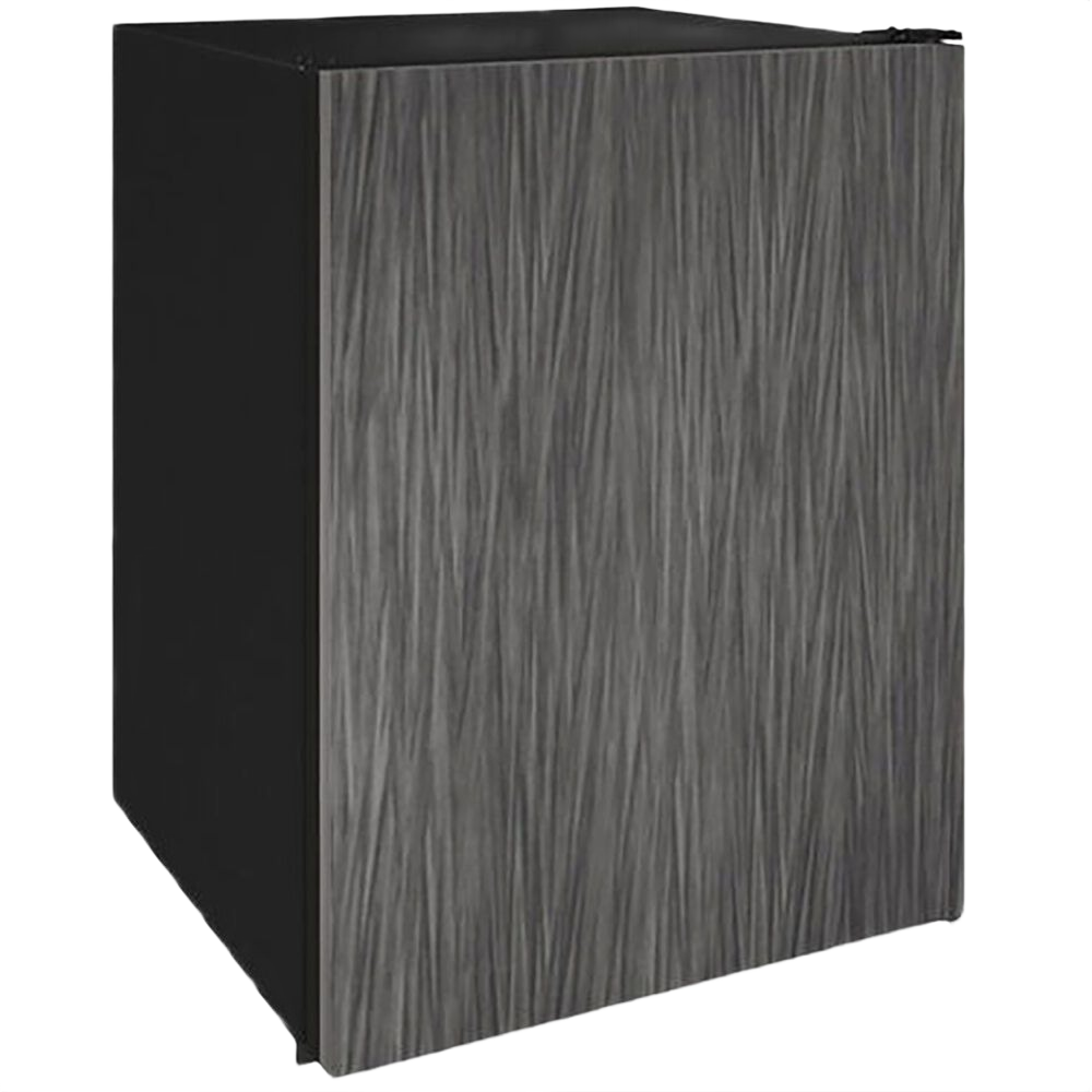 24-inch compact refrigerator with solid textured reversible door in kitchen and appliance collections