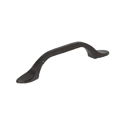 Oil-rubbed bronze cabinet pull with 3-3/4 inch center-to-center design, ideal for hardware and home improvement projects