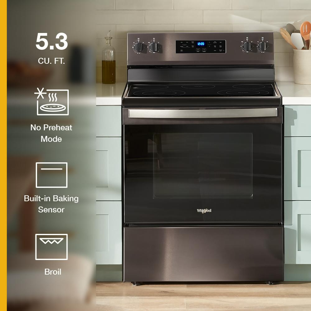 30-inch Electric Range with No Preheat Mode and Steam Clean