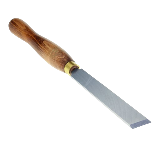 Woodturning skew chisel with 1-inch blade and wooden handle, part of woodworking tools under $100 collection
