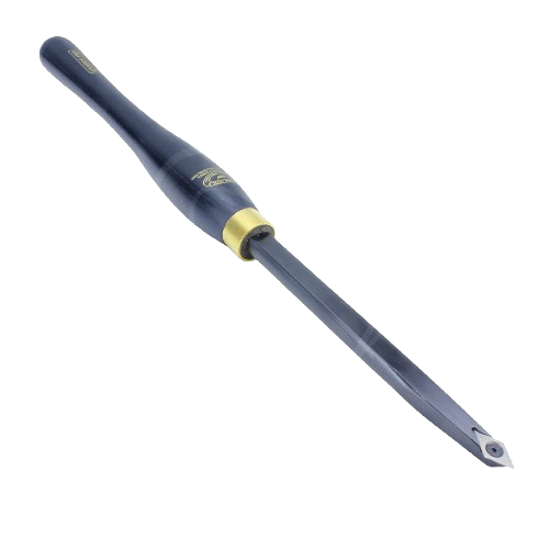 Woodturning detail tip tool with dark handle and brass collar for precise woodworking projects and home improvement tasks