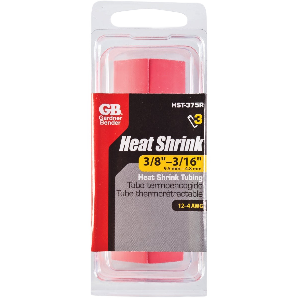 Red thin-wall heat shrink tubing for electrical insulation and cable protection in home improvement collections under $50