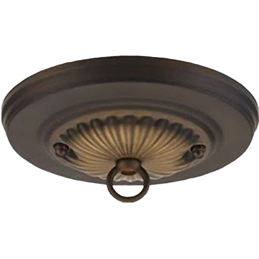 Traditional oil rubbed bronze light canopy kit with decorative ring for ceiling lighting installation and home improvement