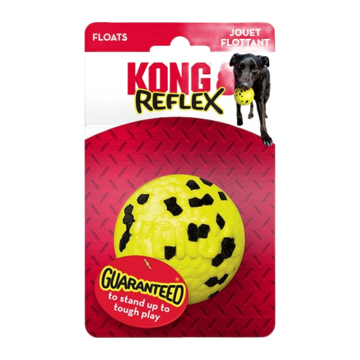 Durable yellow and black reflex ball for dogs designed for tough play and included in pet toys under $50 collections