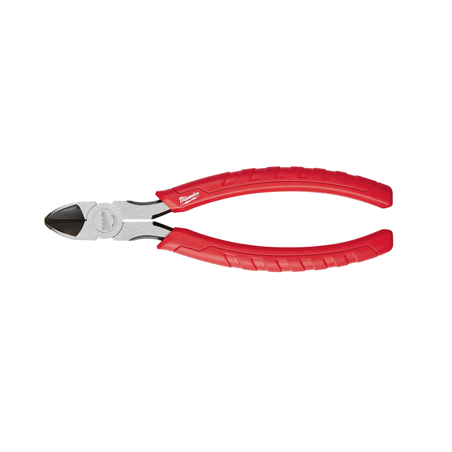 Red-handled Milwaukee diagonal cutting pliers with comfort grip designed for precision cutting in hand tool and woodworking use