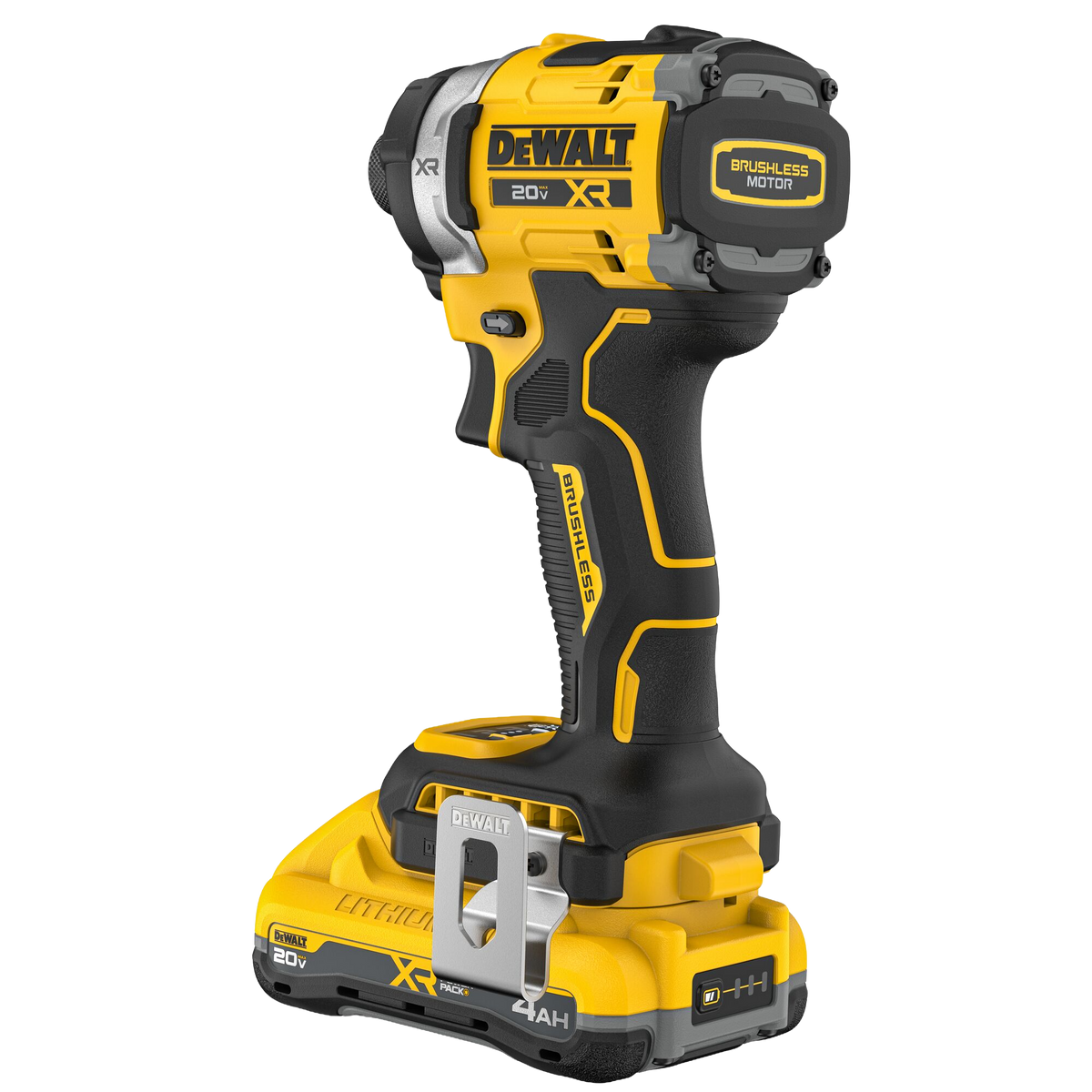 DEWALT 20V MAX* XR® Brushless Cordless 3-Speed High Torque 1/4" Impact Driver Kit w/XR POWERPACK™
