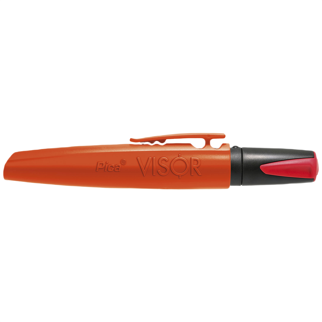 Red refillable permanent marker with twist mechanism in woodworking and hand tools for home improvement projects under $50