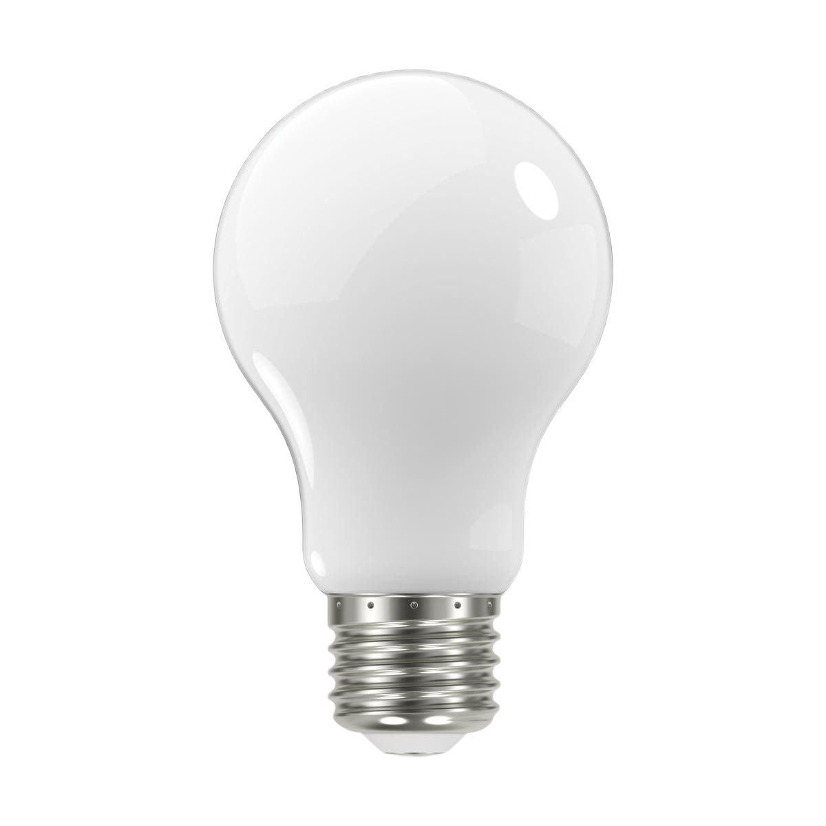 A19 LED bulb with medium screw base providing soft warm white light for energy-efficient home lighting projects