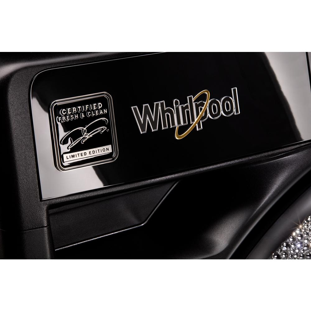 Close-up of Whirlpool washer control panel with Certified Fresh & Clean Limited Edition badge from washers and appliances collection