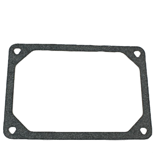 Rectangular gasket with four mounting holes, designed for machinery parts and lubricants in John Deere accessories collection
