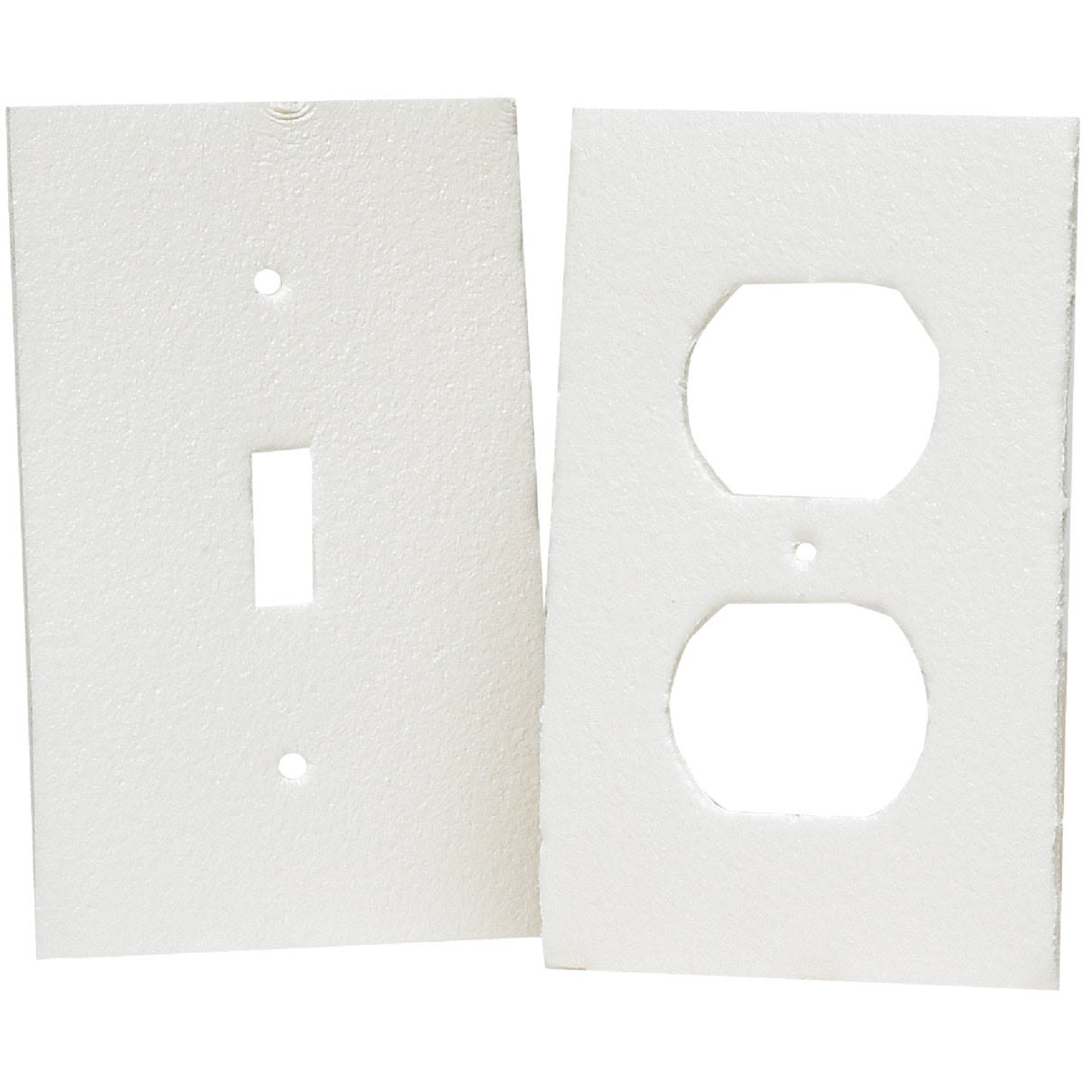 White foam weatherstrip seals for electrical switch and outlet plates to reduce drafts in home improvement hardware under $50
