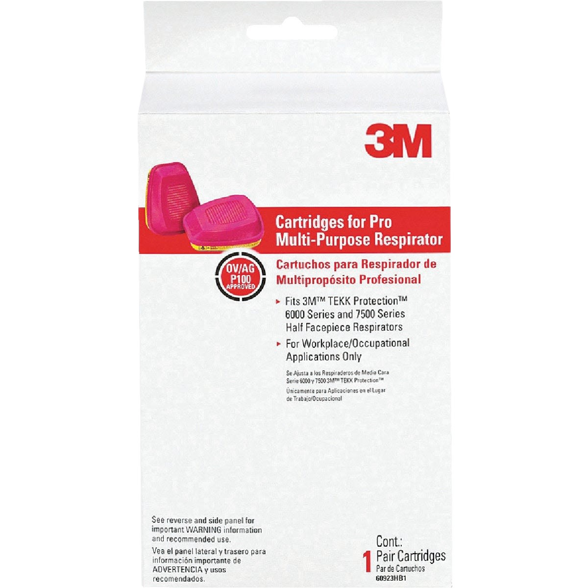 3M replacement filter cartridge 2-pack for respirators, designed for safety and occupational use in hardware and PPE collections
