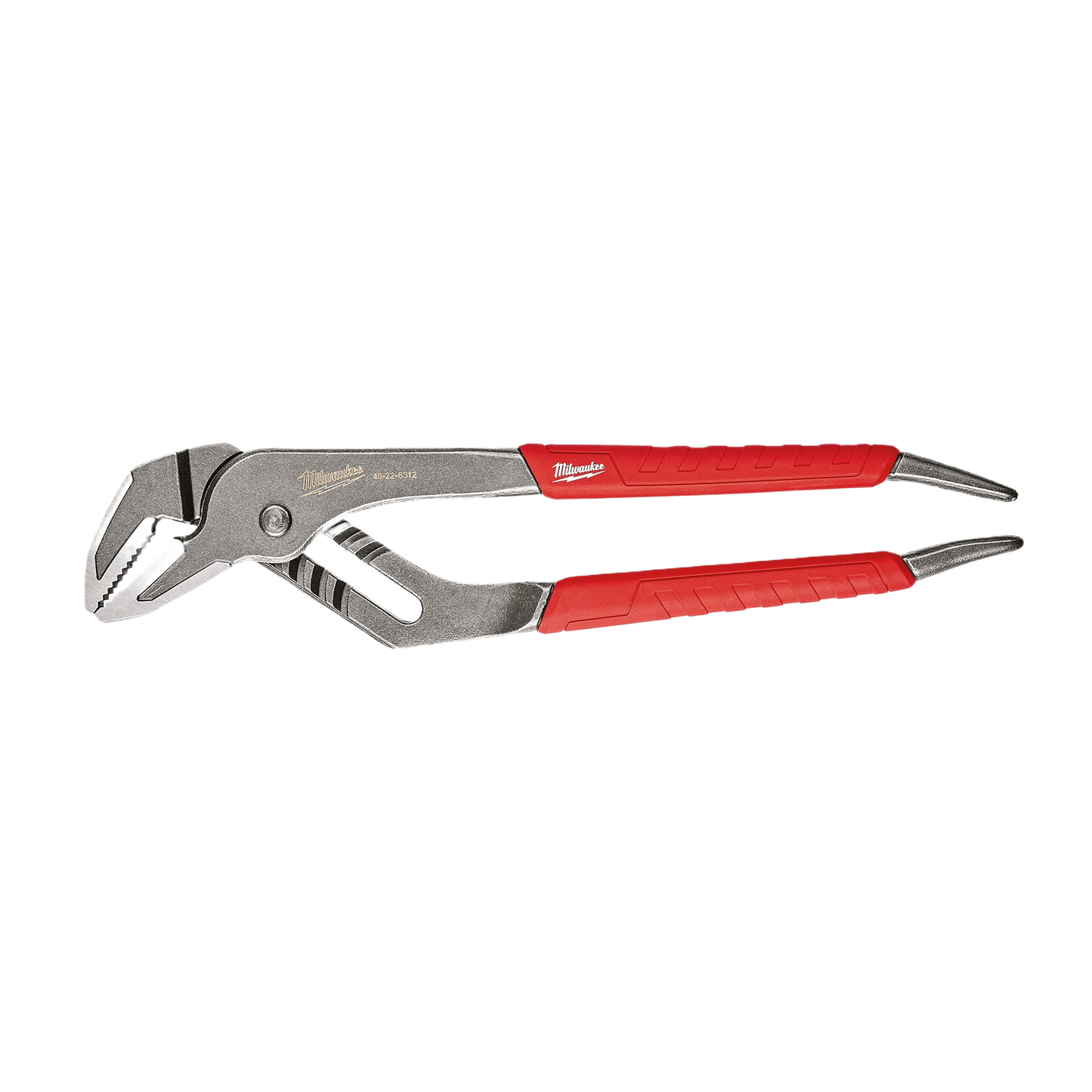 Straight-jaw pliers with red comfort grip handles designed for durable use in home improvement tasks.