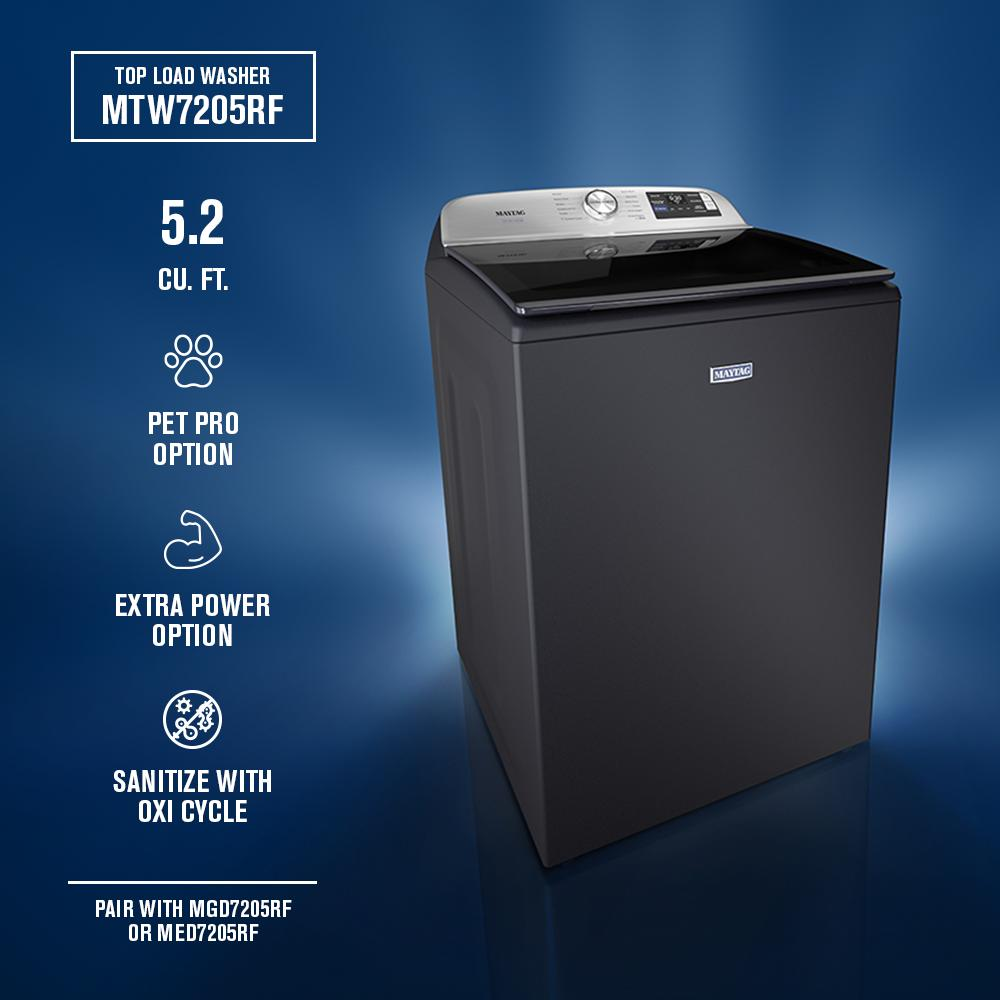 5.2 Cu. Ft. Pet Pro Top Load Agitator Washer with Extra Power and Sanitize Cycle with Oxi