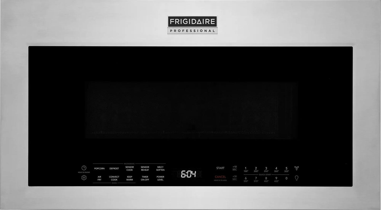 Stainless steel over-the-range microwave with digital display and air fry function for kitchen appliances collections