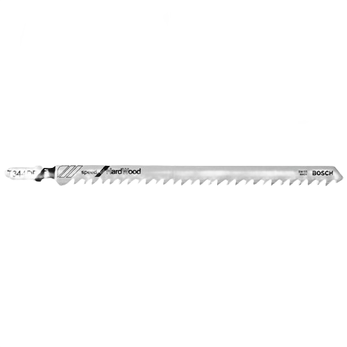 Single Bosch 6-inch T-shank jigsaw blade with 6 TPI teeth for cutting hardwood in tools and home improvement projects