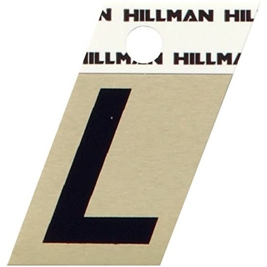 Black and gold anodized aluminum sticker letter L for home improvement projects in hardware and under $50 collections