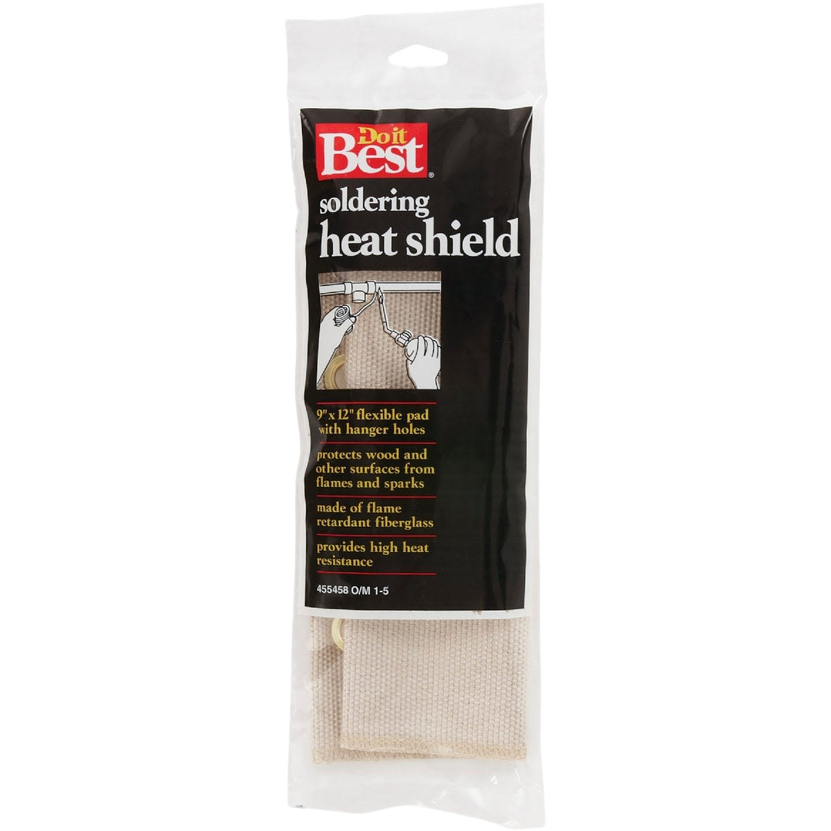 Flame retardant woven fiberglass heat shield measuring 9x12 inches for plumbing and home improvement tools under $50
