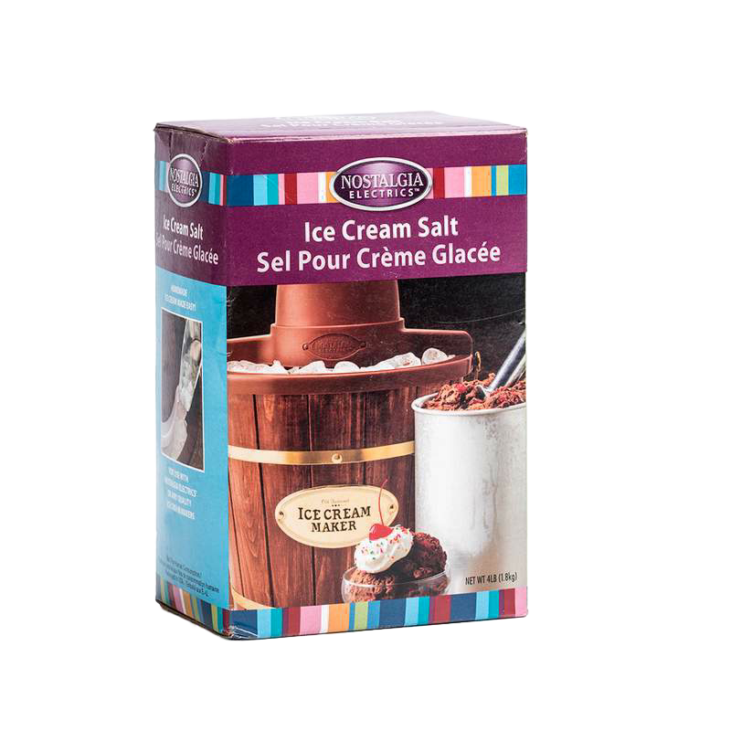 Box of Nostalgia old fashioned ice cream salt with colorful stripes for kitchenware and cooking under $50 collection