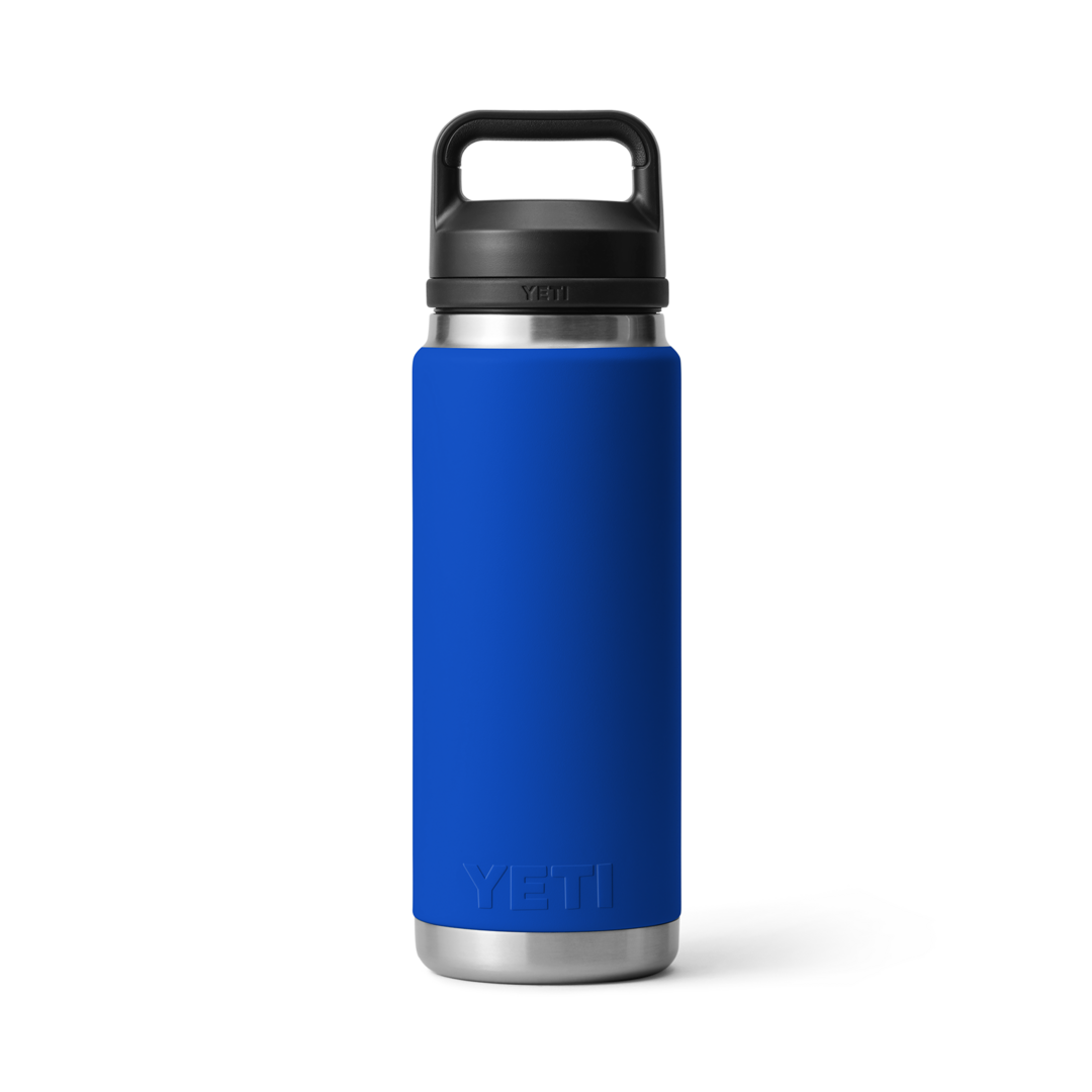 Blue 26 oz stainless steel insulated bottle with black chug cap, part of Drinkware and Kitchen & Kitchenware collections under $100