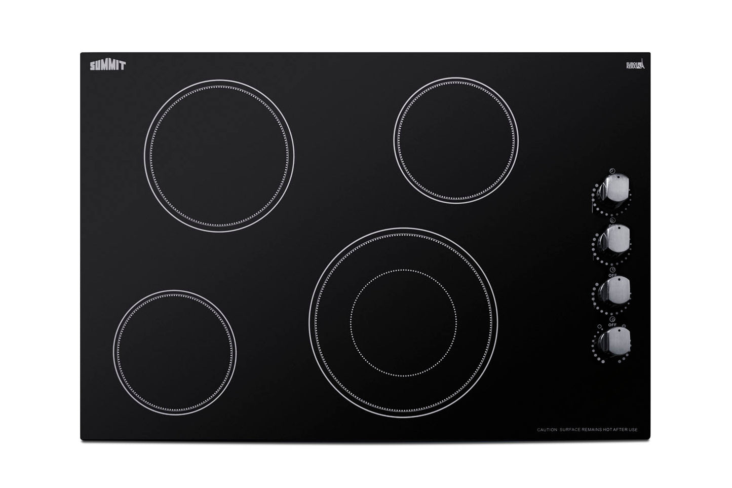 30" Wide 208-240V 4-Burner Radiant Cooktop