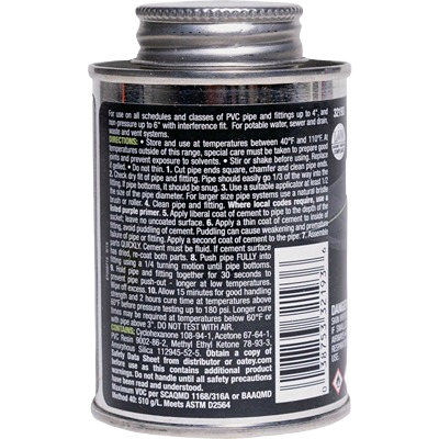 4 oz. can of clear medium PVC cement for plumbing repairs in pipe cement and plumbing tools collections under $50