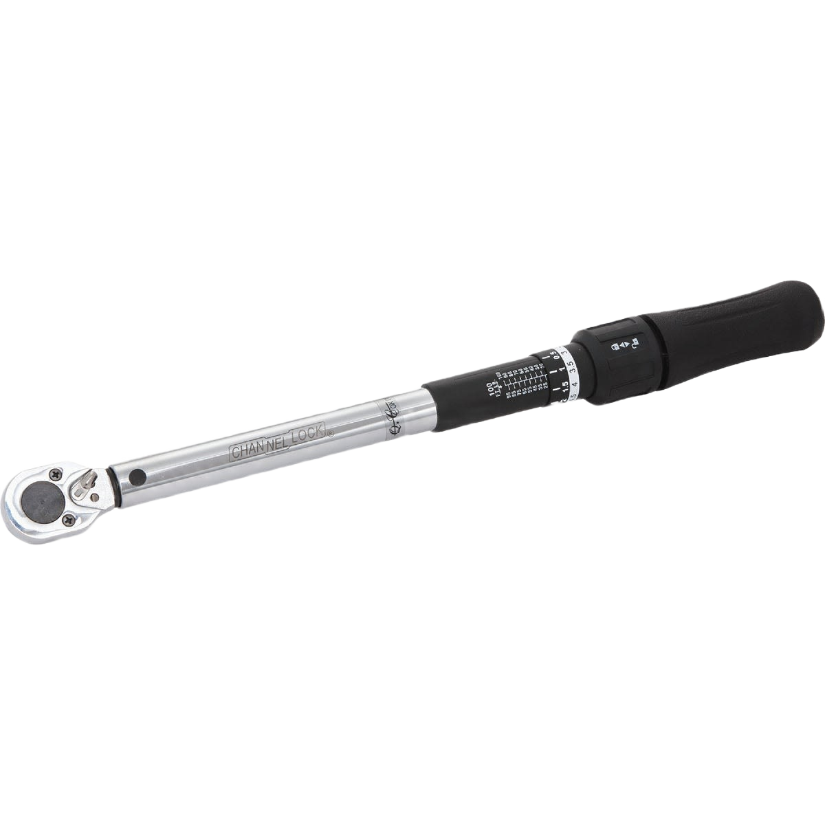 Silver and black micrometer torque wrench with ergonomic handle for precise adjustments in woodworking and hand tool collections