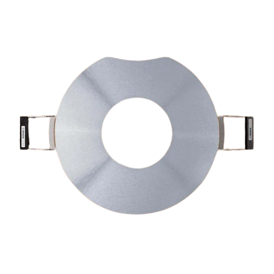 Round hot-rolled carbon steel griddle with center opening and handles for outdoor living and fire pit accessories collections
