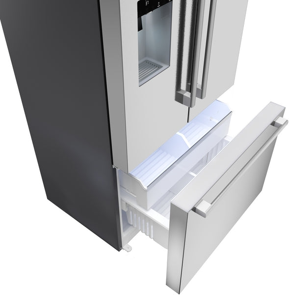 800 Series, French Door Bottom Mount Refrigerator, 36'', Stainless steel (with anti-fingerprint), Total No Frost