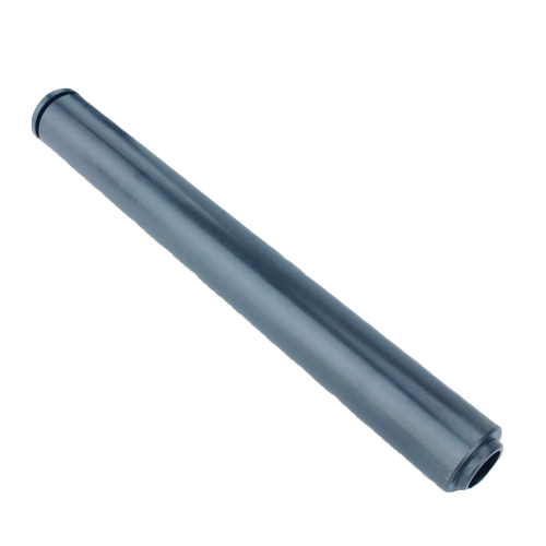 Metal shaft with smooth black finish designed for tools and home improvement applications