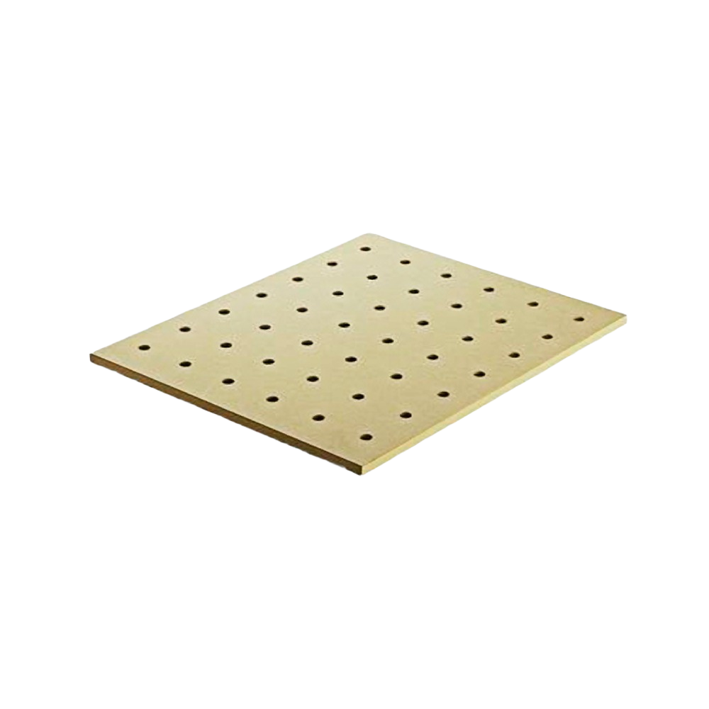 Perforated MDF tabletop insert for woodworking tools and accessories, designed as a versatile work surface upgrade