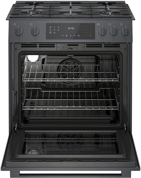 800 Series, Gas Slide-in Range, 30'', Black Stainless Steel