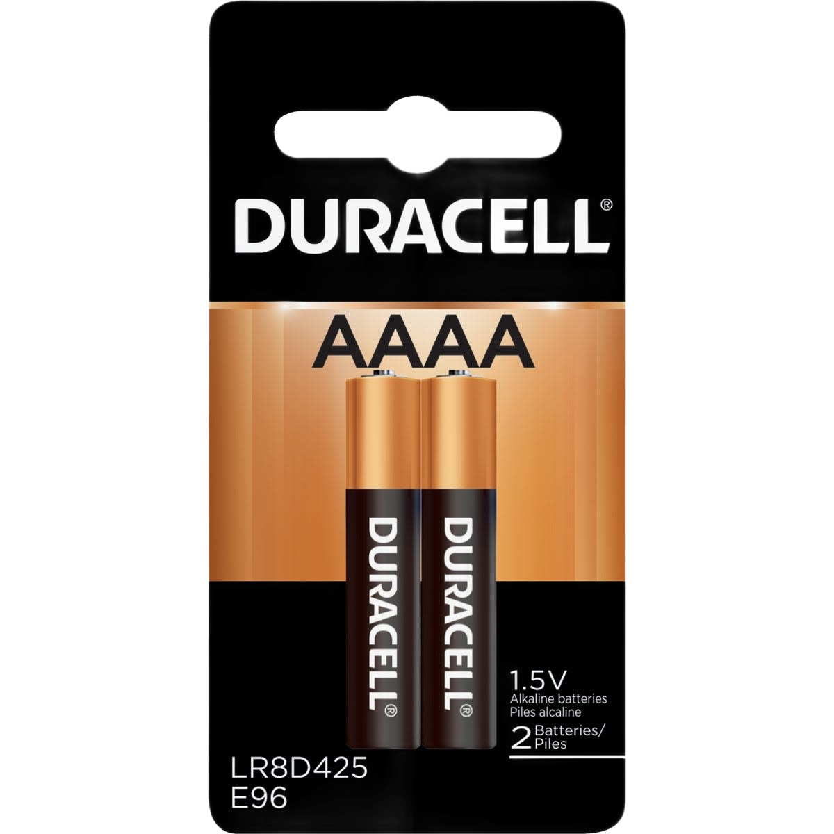 Package of two Duracell AAAA alkaline batteries for household items and battery-powered devices under $25 category
