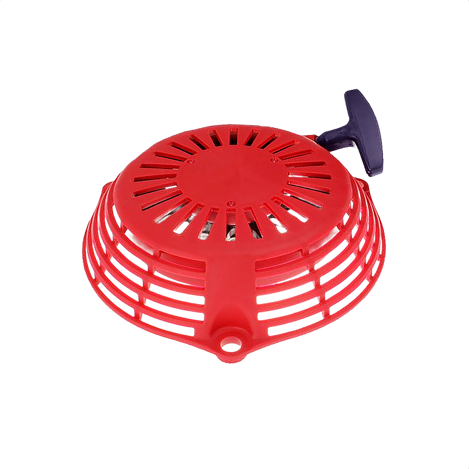 Red pull start recoil assembly with black handle for outdoor equipment in Honda parts and tools collections