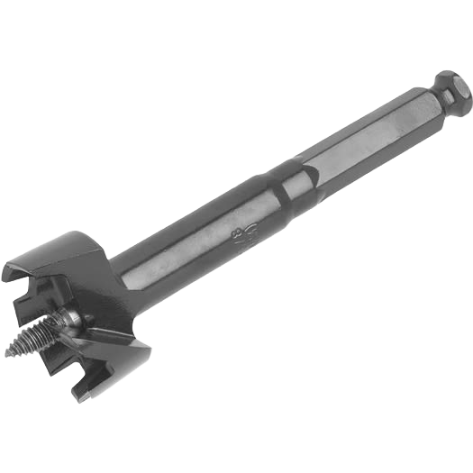 Steel selfeed drill bit with hex shank for clean, precise wood hole cutting in power tool accessories collection under 50