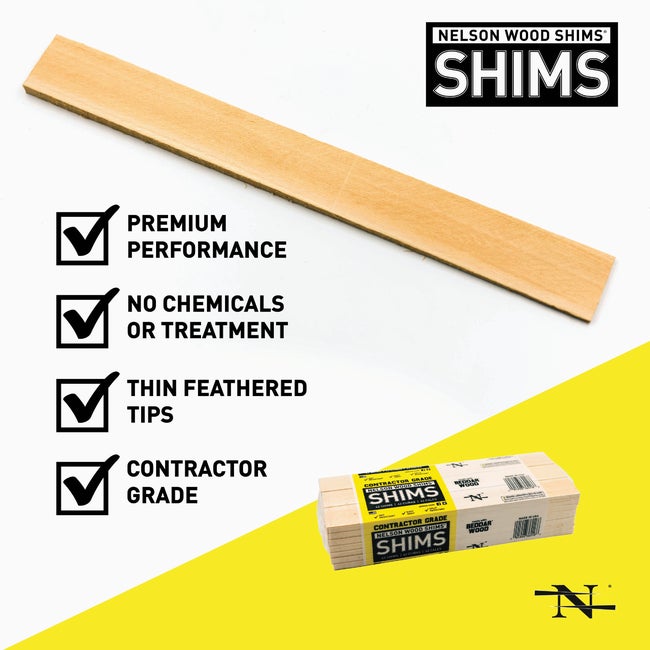 Beddar 12 in. Wood Shims (42-Pack)
