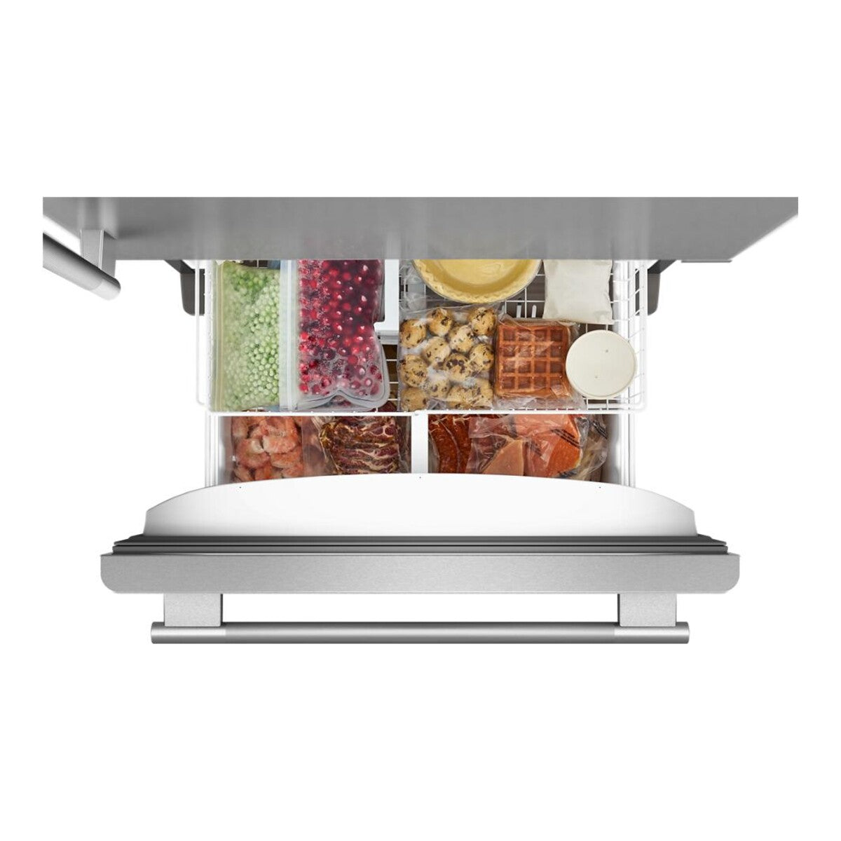 22 Cu. Ft. 33-Inch Bottom Mount Refrigerator with Left Door Swing in PrintShield® Stainless Steel