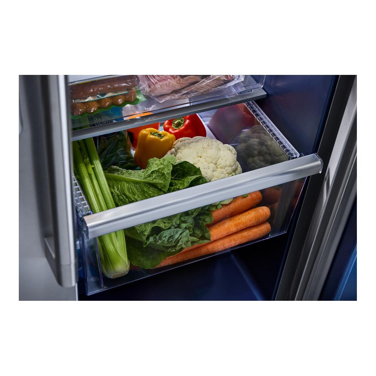 36-inch Wide Full-Depth Side-by-Side Refrigerator with Arctic Blue Interior - 28.7 Cu. Ft.
