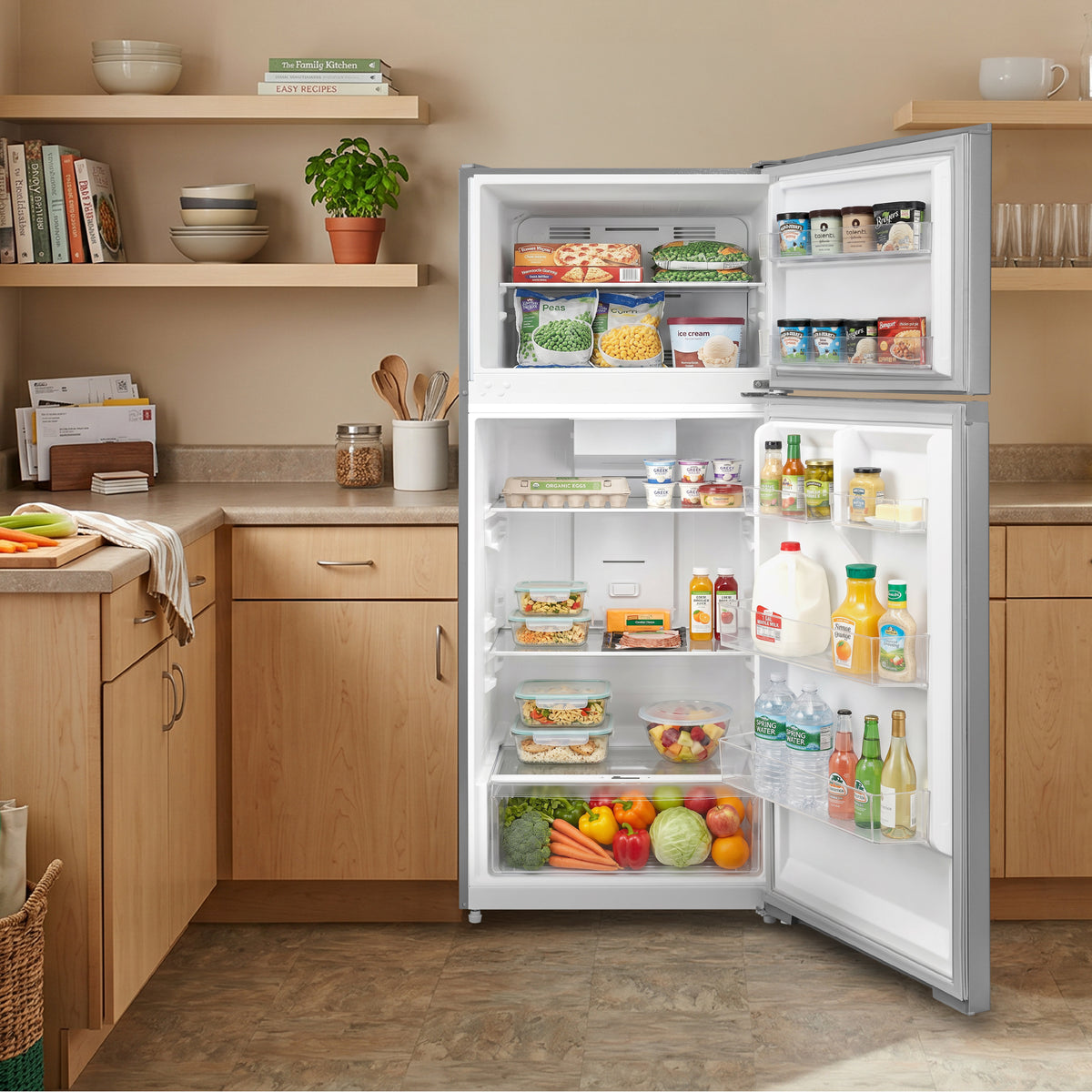 Element 16.0 cu. ft. Top Freezer Refrigerator - Stainless Steel, ENERGY STAR (ERT16CGDS)