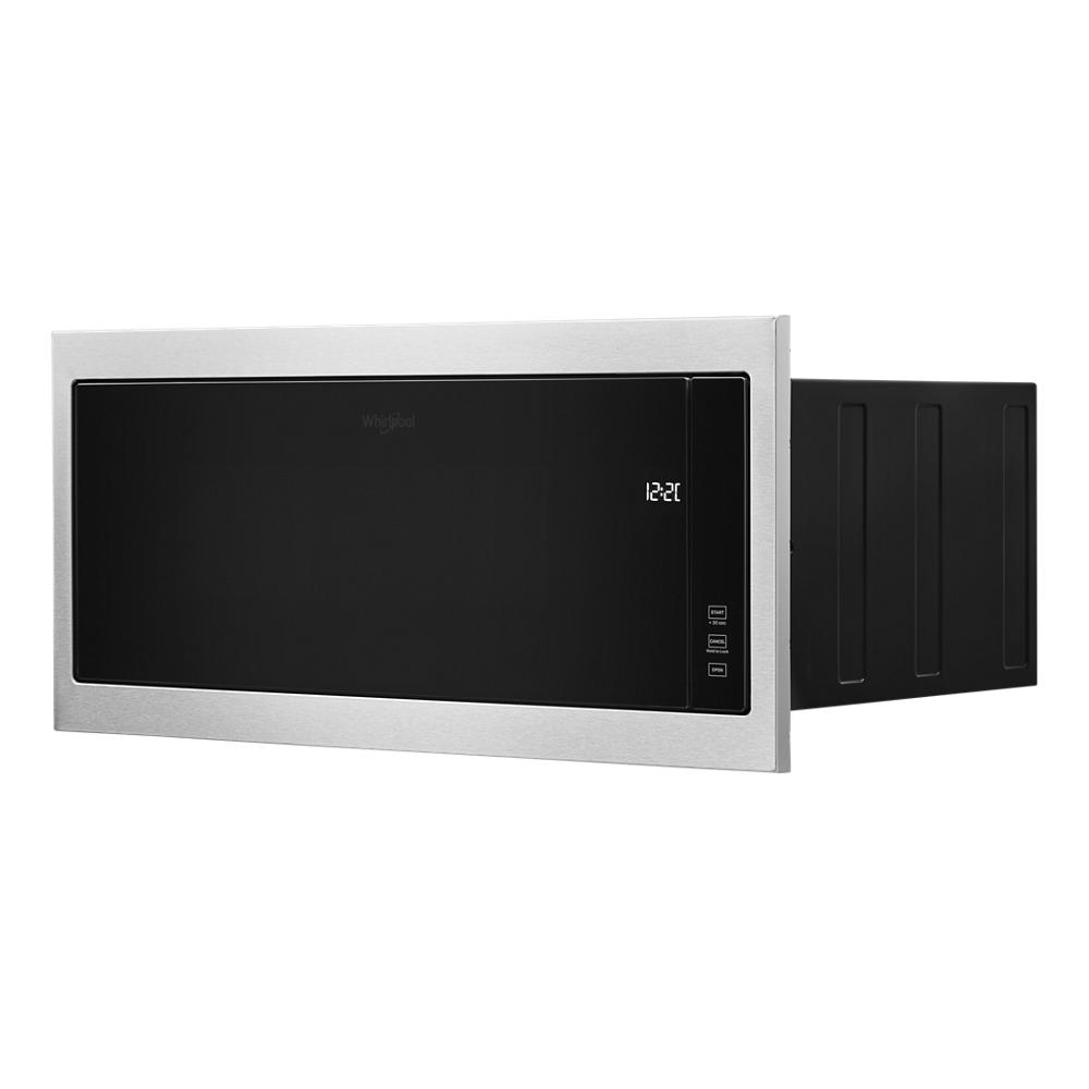 Built-in stainless steel microwave with slim trim kit and digital clock in microwave parts and accessories collection