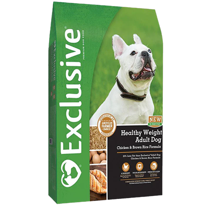 30 lb bag of reduced fat adult dog food with chicken and brown rice formula for healthy weight control