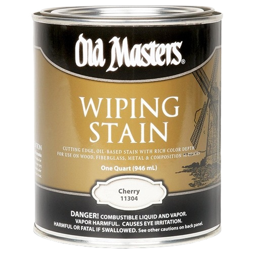 Old Masters Cherry oil-based wiping stain can for wood, metal, fiberglass in stains and sealers collection