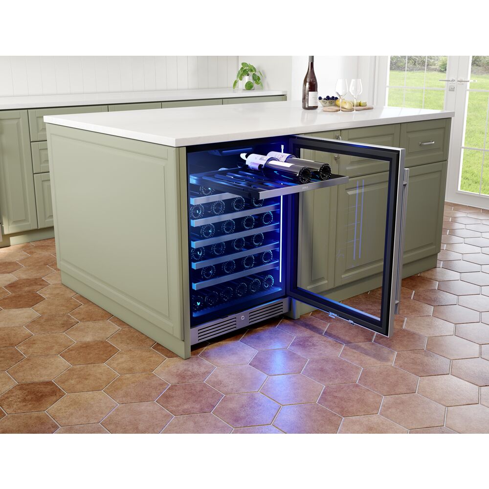 Presrv Wine Cooler, 24in UC, Blk SS+Gls,Rvs Dr, 2Z